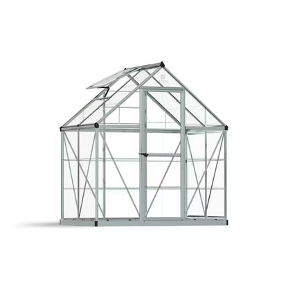 Harmony 6 Ft. X 4 Ft. Silver/Clear Polycarbonate DIY Greenhouse Kit