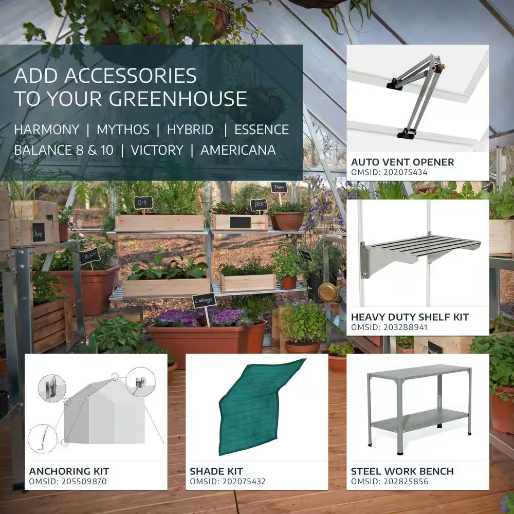 Harmony 6 Ft. X 4 Ft. Silver/Clear Polycarbonate DIY Greenhouse Kit